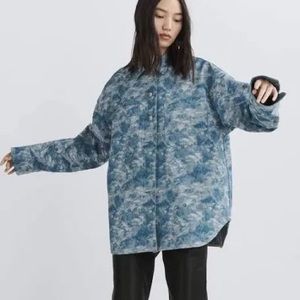 NWT rag & bone Lory Denim Shirt Jacket, Size L